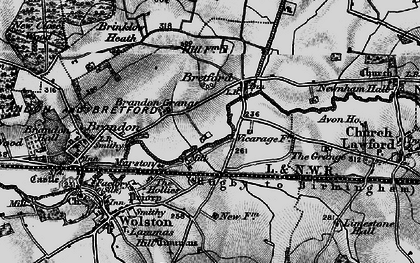 Old map of Marston in 1899