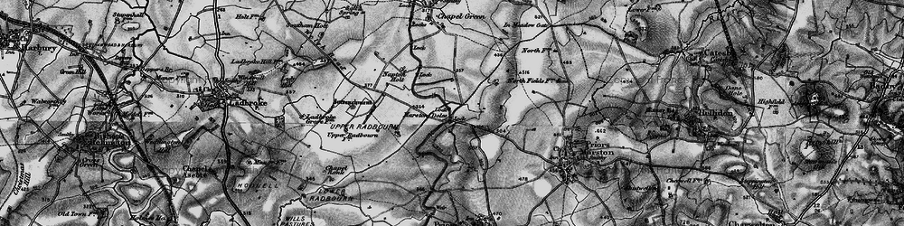 Old map of Marston Doles in 1898
