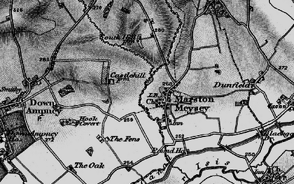 Old map of Marston Meysey in 1896