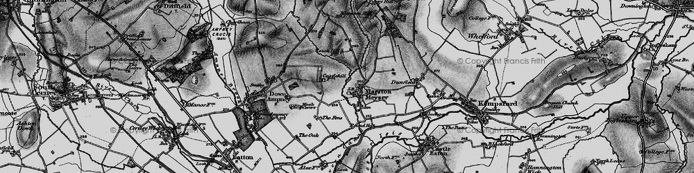 Old map of Marston Meysey in 1896