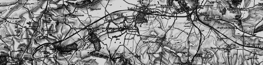 Old map of Marston Trussell in 1898