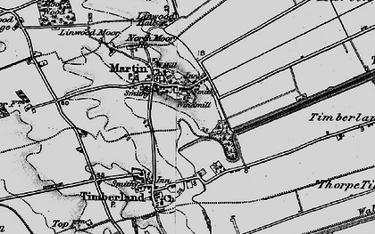 Old map of Martin in 1899