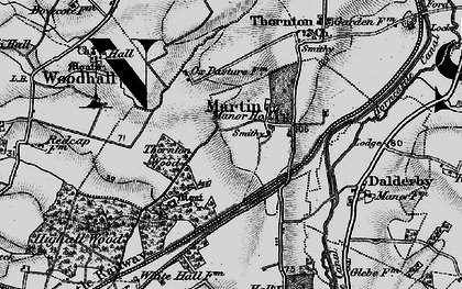 Old map of Martin in 1899