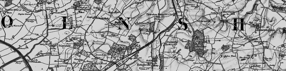 Old map of Martin in 1899