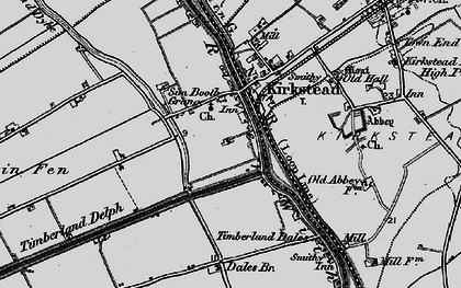 Old map of Martin Dales in 1899