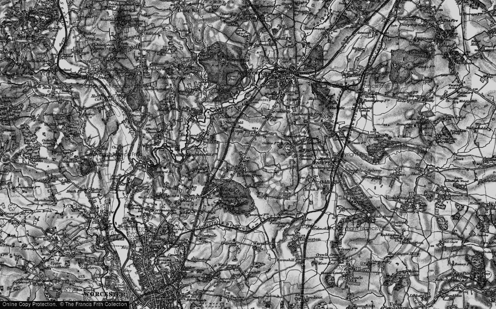 Old Map of Martin Hussingtree, 1898 in 1898