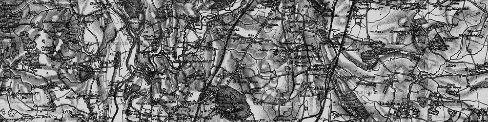 Old map of Martin Hussingtree in 1898