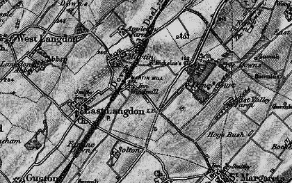 Old map of Martin Mill in 1895