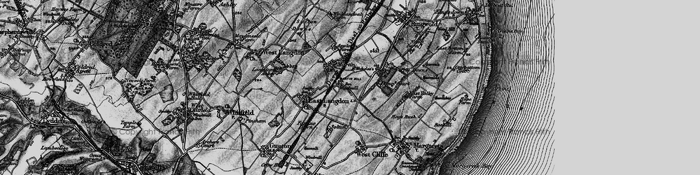 Old map of Martin Mill in 1895