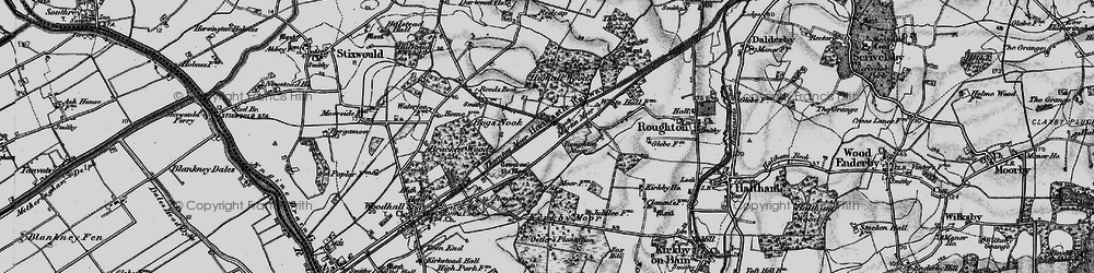 Old map of Martin Moor in 1899