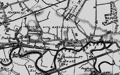 Old map of Martinscroft in 1896