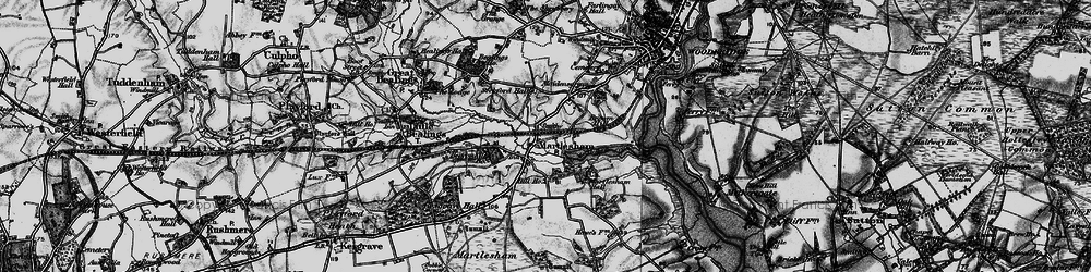 Old map of Martlesham in 1896