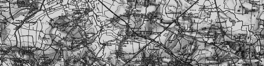 Old map of Martock in 1898