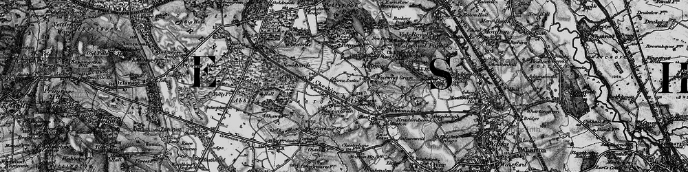 Old map of Whitegate Way in 1896