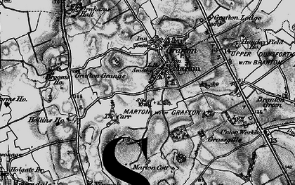 Old map of Brooms Ho in 1898