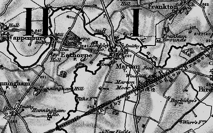 Old map of Marton in 1898