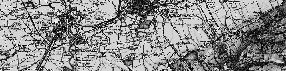 Old map of Marton Grove in 1898