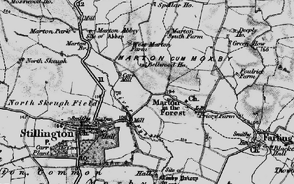 Old map of Marton-in-the-Forest in 1898