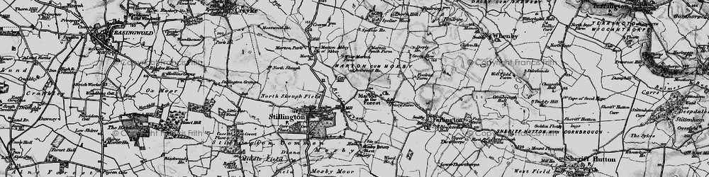 Old map of Marton-in-the-Forest in 1898