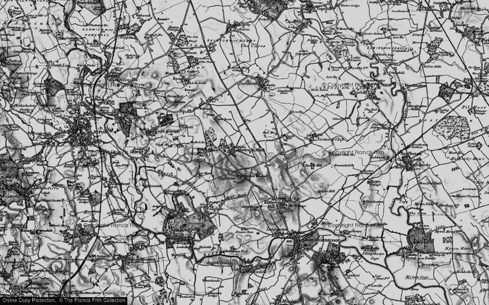 Old Map of Marton-le-Moor, 1898 in 1898