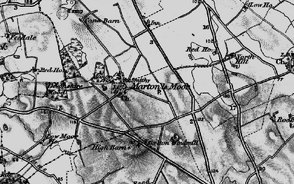 Old map of Marton-le-Moor in 1898