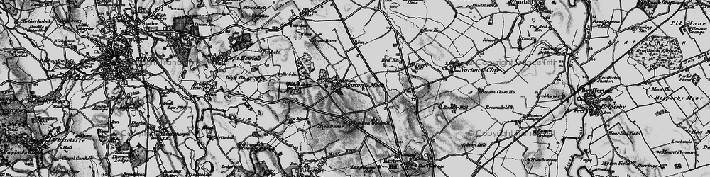 Old map of Marton-le-Moor in 1898