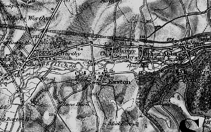 Old map of Martyr Worthy in 1895