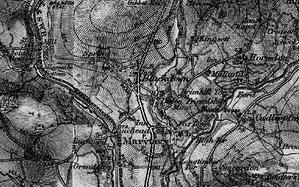Old map of Burnford in 1896