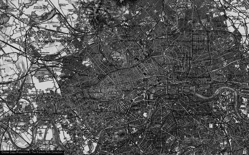 Old Map of Marylebone, 1896 in 1896