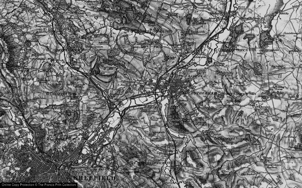 Old Map of Masbrough, 1896 in 1896