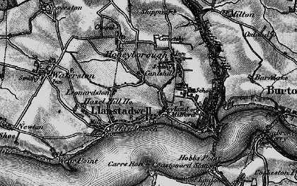 Old map of Mascle Bridge in 1898