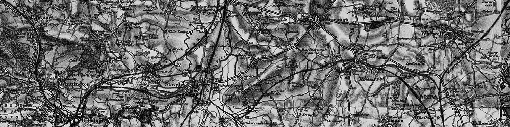 Old map of Mastin Moor in 1896