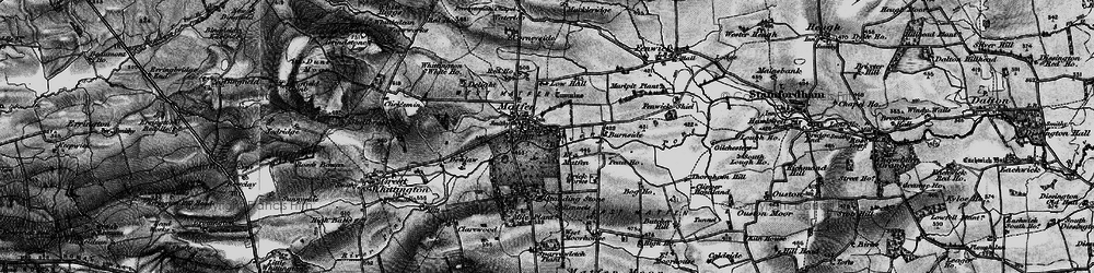 Old map of Matfen in 1897