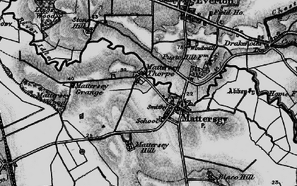 Old map of Mattersey in 1895