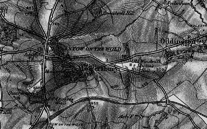 Old map of Maugersbury in 1896