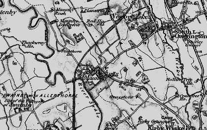 Old map of Maunby in 1898