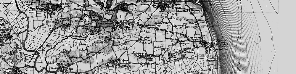 Old map of Mautby in 1898