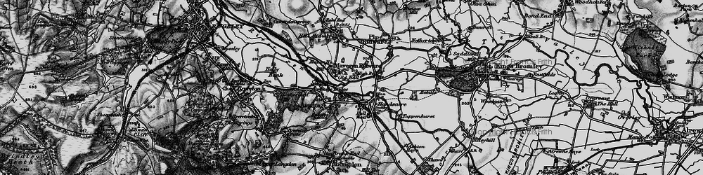 Old map of Mavesyn Ridware in 1898