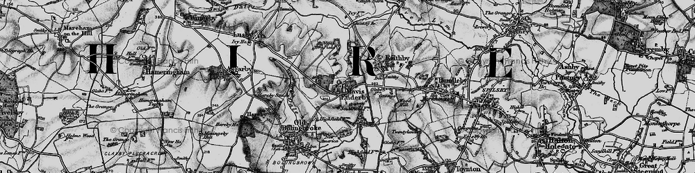 Old map of Mavis Enderby in 1899