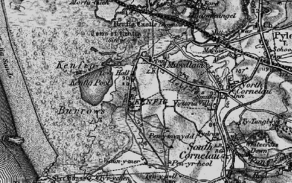 Old map of Mawdlam in 1897