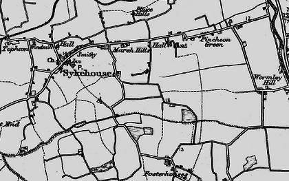 Old map of Mawson Green in 1895
