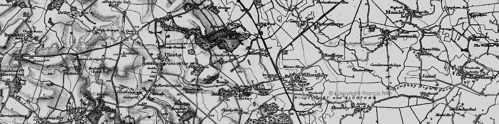 Old map of Mawthorpe in 1899