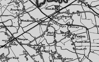 Old map of May's Green in 1898