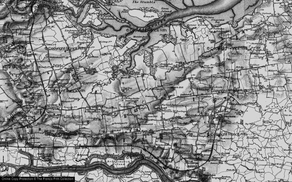 Old Map of Historic Map covering Bovill Uplands in 1895