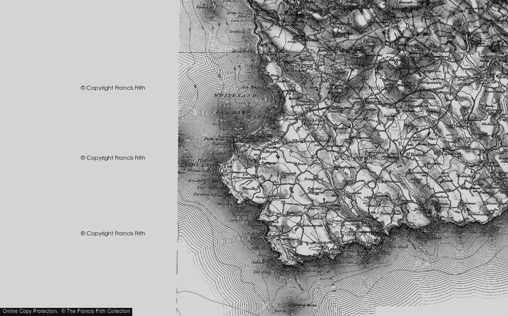 Old Map of Historic Map covering Dr Syntax's Head in 1895