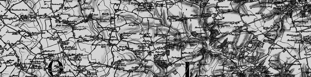 Old map of Maypole Green in 1898