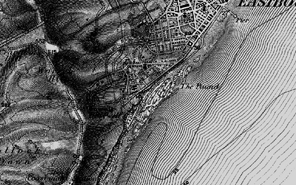 Old map of Beachy Head in 1895