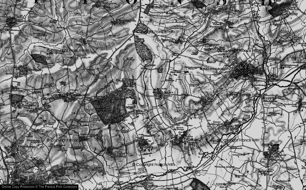 Old Map of Historic Map covering Overstone Solarium in 1898
