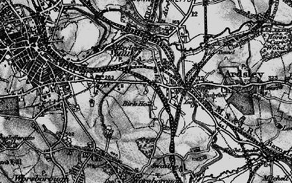 Old map of Measborough Dike in 1896