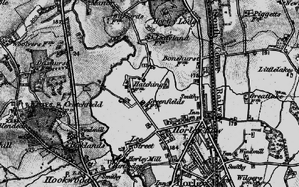 Old map of Meath Green in 1896